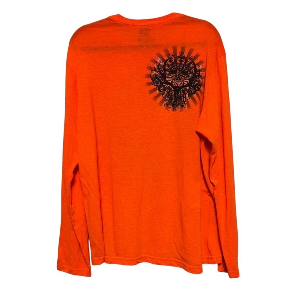 Bone Collector Grunge Graphic Long Sleeve Tee Men's Size Large‎ Edgy Streetwear - Picture 4 of 5